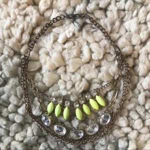 Layered gold statement necklace